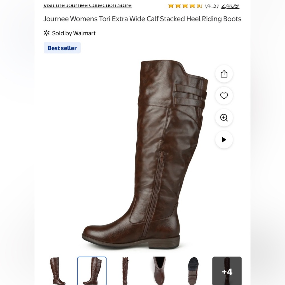Ladies extra wide calf boots